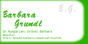 barbara grundl business card